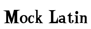 Mock Latin Font Image