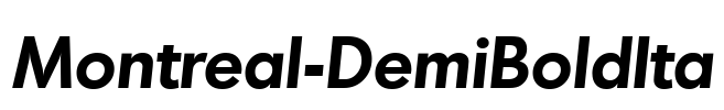 Montreal-DemiBoldIta Font Image