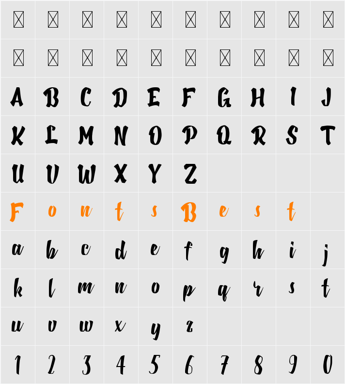 Black Jacky Character Map