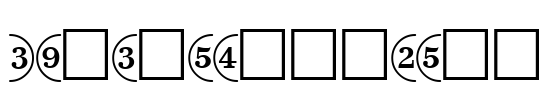 CircledNumbers Font Image