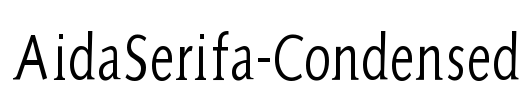 AidaSerifa-Condensed
