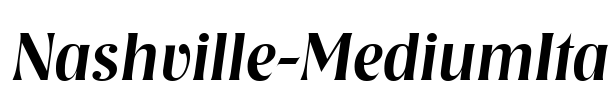Nashville-MediumIta Font Image