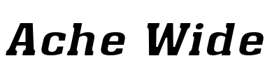 Ache Wide Font Image