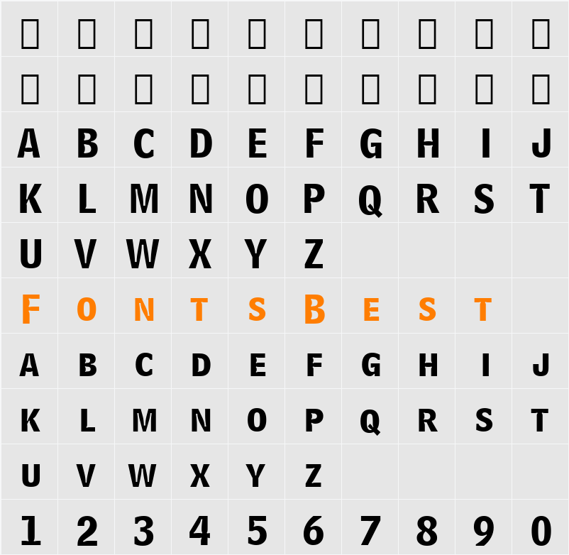 BellCent BdList BT Character Map