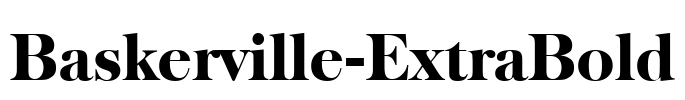 Baskerville-ExtraBold Font Image