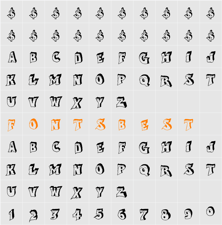 After Cheret Character Map