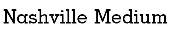 Nashville Medium Font Image