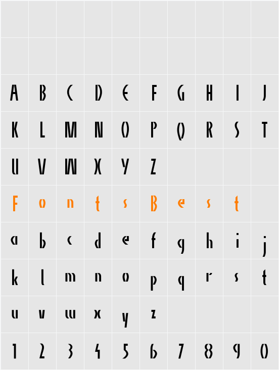 AlphaCharlie Plain Character Map