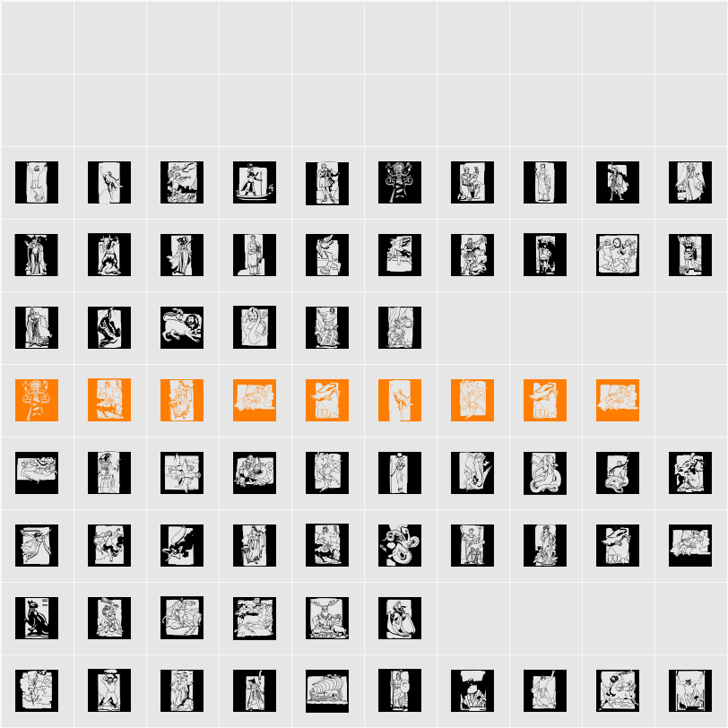 Myths Character Map