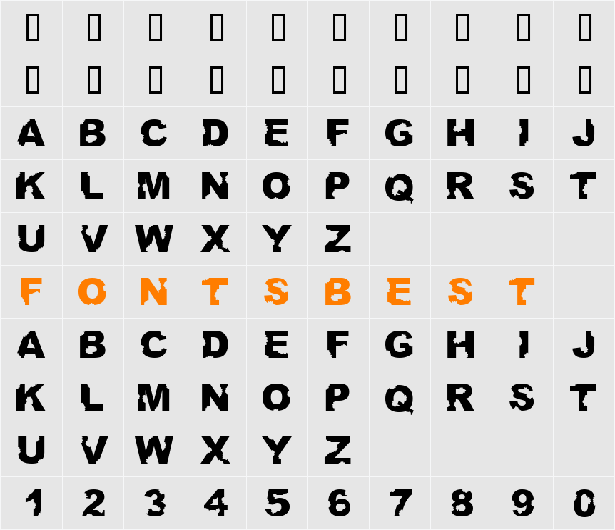 JI-Looing Character Map