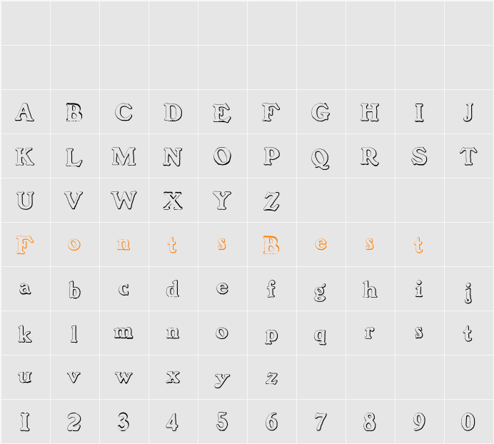 BenjaminFranklin Beveled Character Map