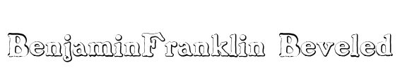 BenjaminFranklin Beveled Font Image