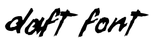 Daft Font Font Image