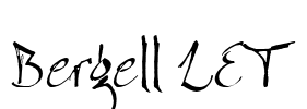 Bergell LET Font Image