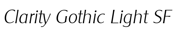Clarity Gothic Light SF Font Image