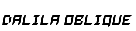 Dalila Oblique Font Image