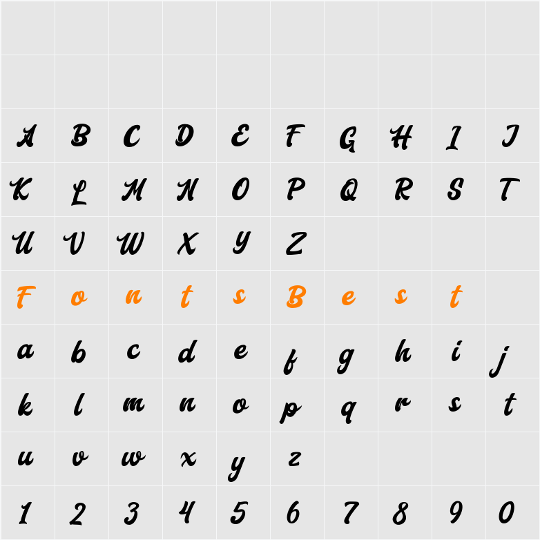 Aerillyo Character Map