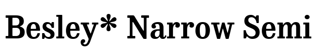 Besley* Narrow Semi Font Image