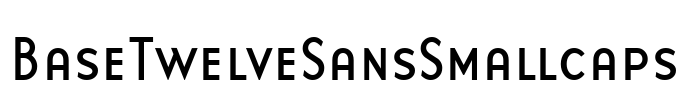 BaseTwelveSansSmallcaps Font Image