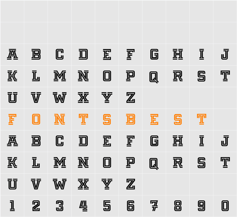 Fargo Faro NF Character Map