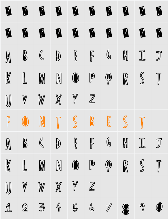 BasicHeader Character Map