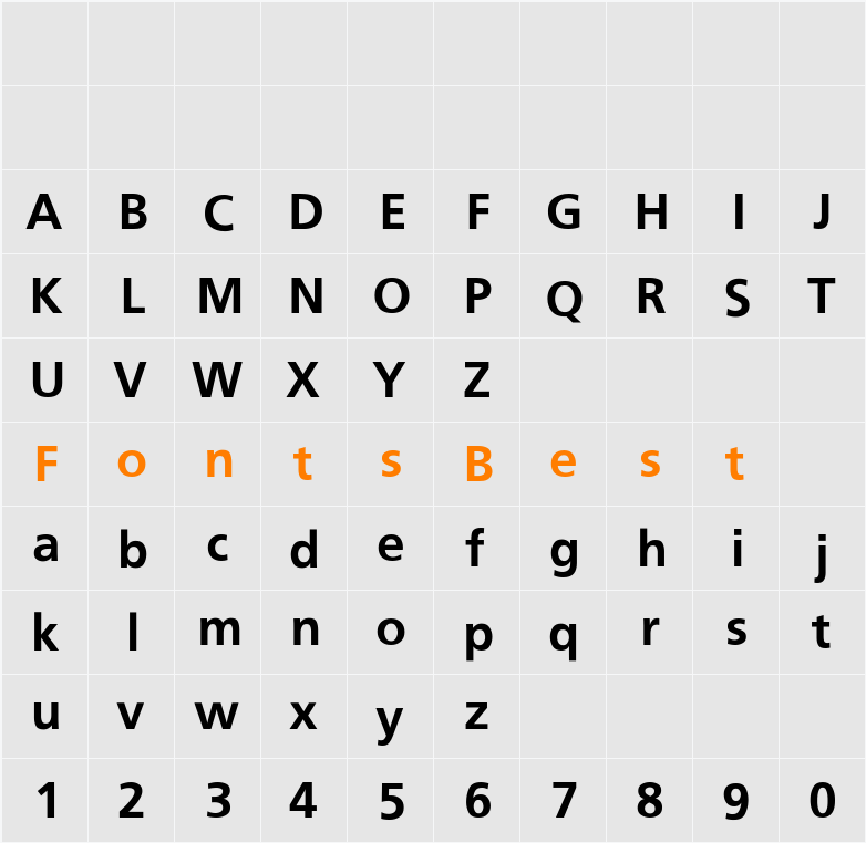 FrugalSans-Bold Character Map