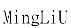 MingLiU Font Image