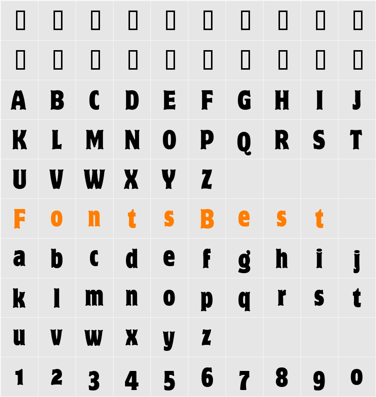 Motter Corpus Cond OS ITC TT Character Map