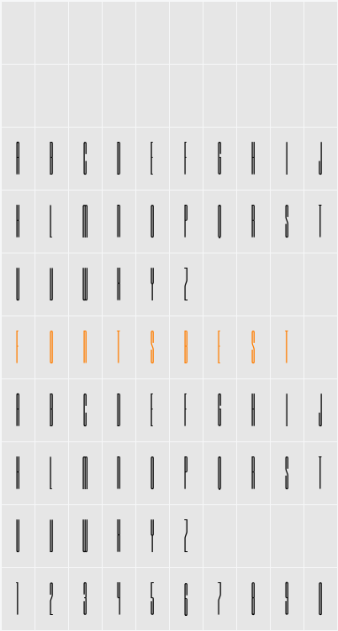 Barcode Character Map