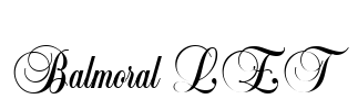 Balmoral LET Font Image