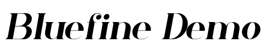 Bluefine Demo Font Image