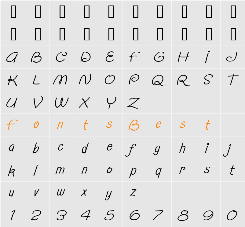Morning Limerick BTN Character Map