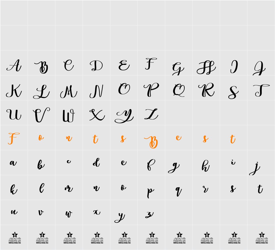 Andorra Personal Use Character Map