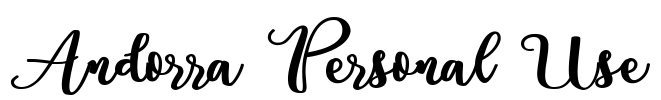 Andorra Personal Use Font Image