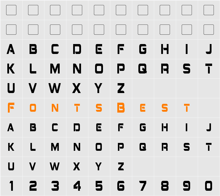 Montalban Condensed Character Map
