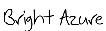 Bright Azure Font Image