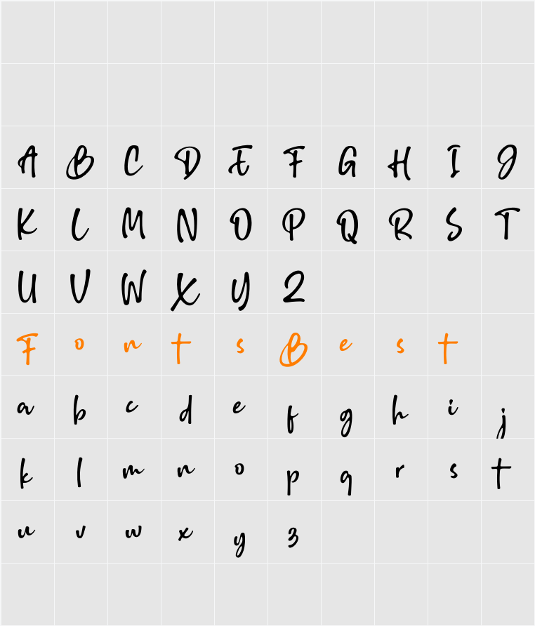 Brillion Character Map