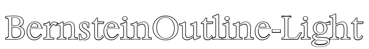 BernsteinOutline-Light Font Image