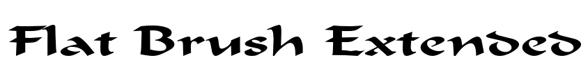 Flat Brush Extended Font Image
