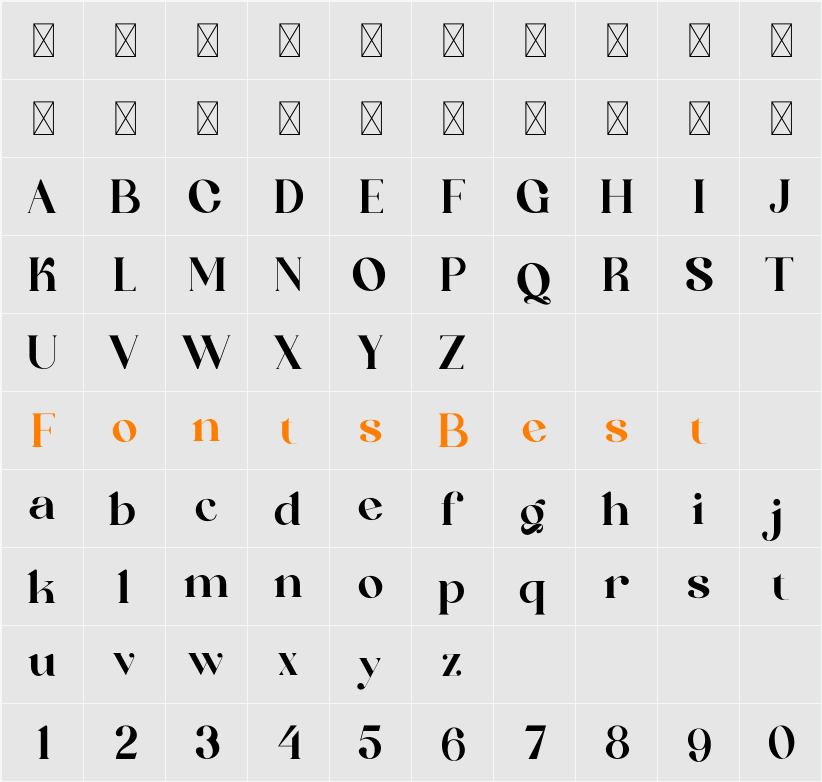 Athios Character Map