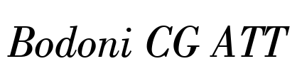 Bodoni CG ATT Font Image