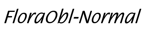 FloraObl-Normal Font Image
