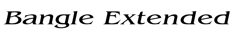 Bangle Extended Font Image