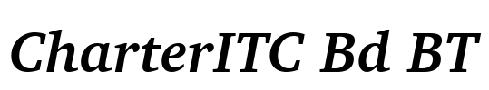 CharterITC Bd BT Font Image