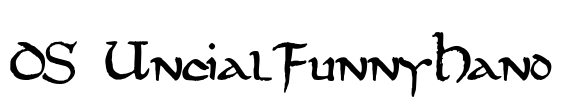 DS UncialFunnyHand Font Image