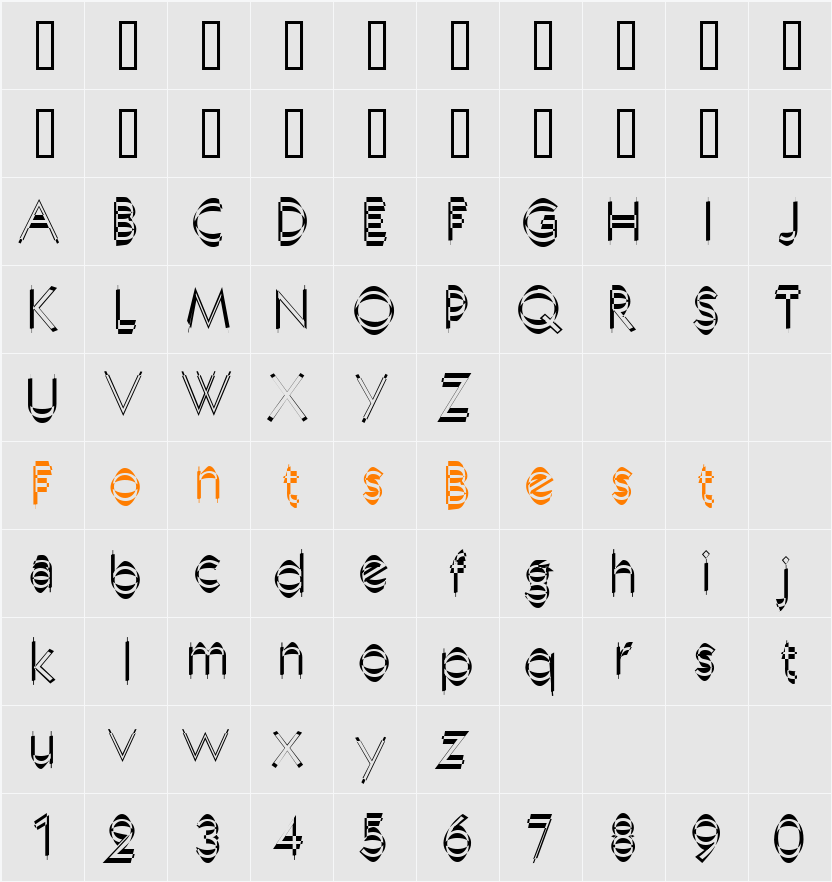 Neboman Character Map
