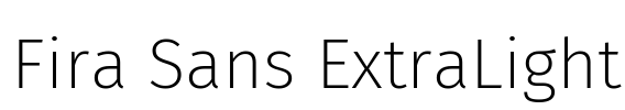 Fira Sans ExtraLight