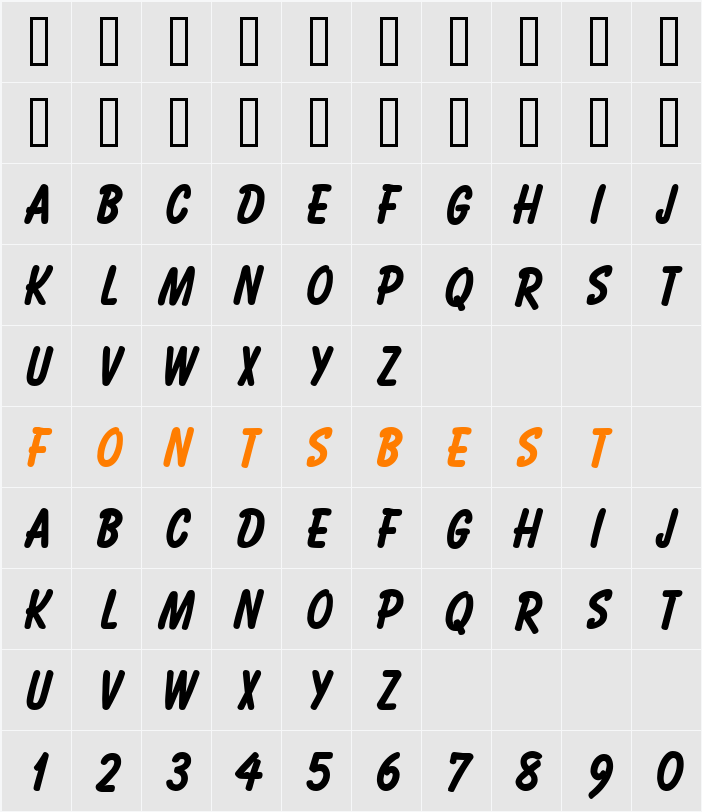 Bassett H Character Map