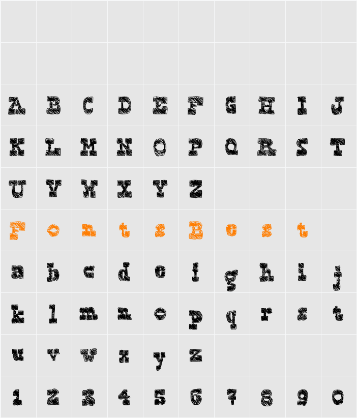 Blockography Character Map