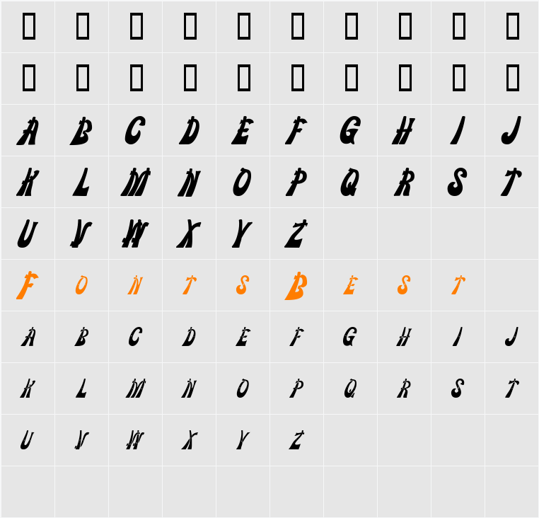 ChipperDisplay Character Map